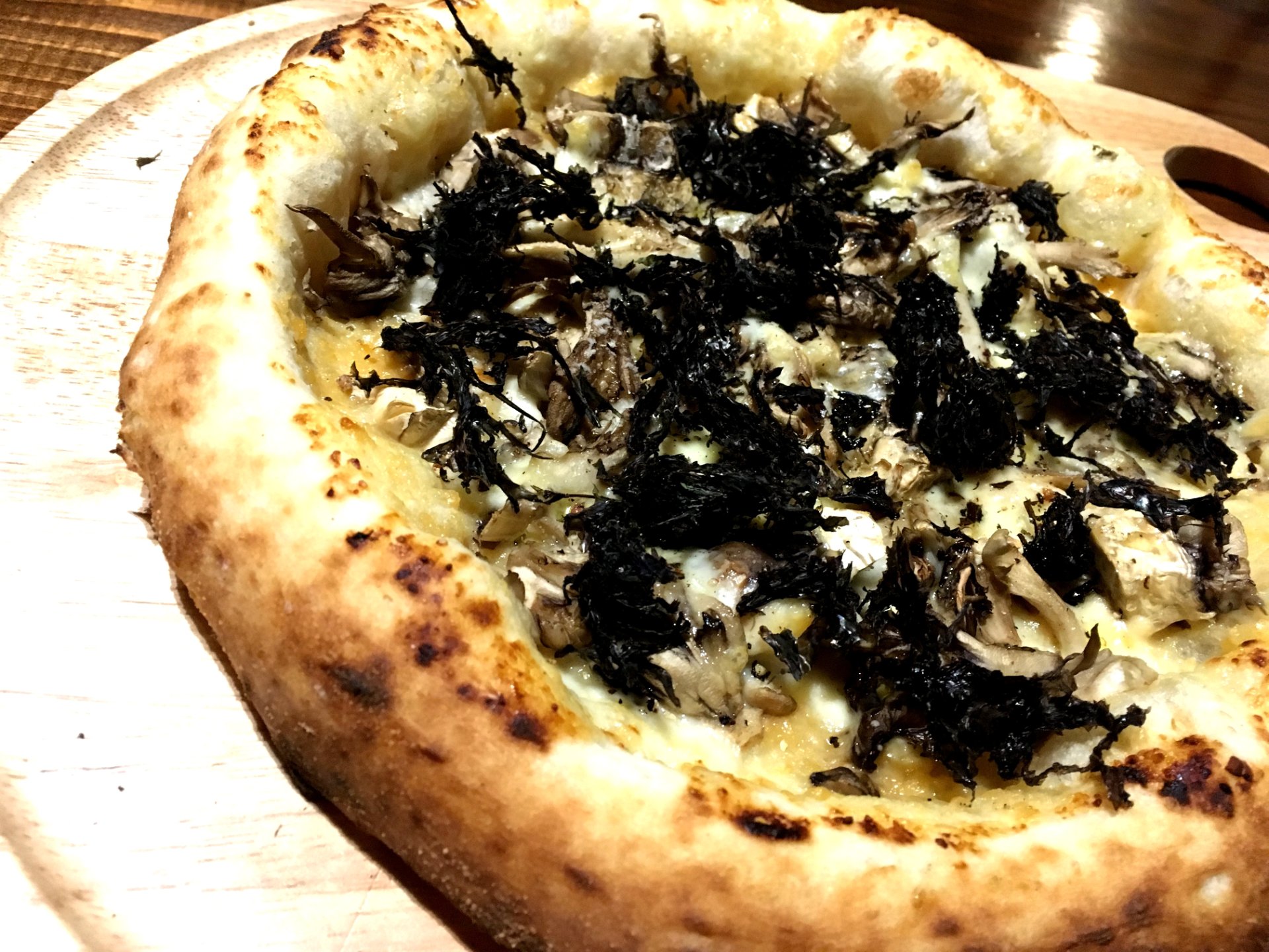 きのこと岩のりのみそクリーム